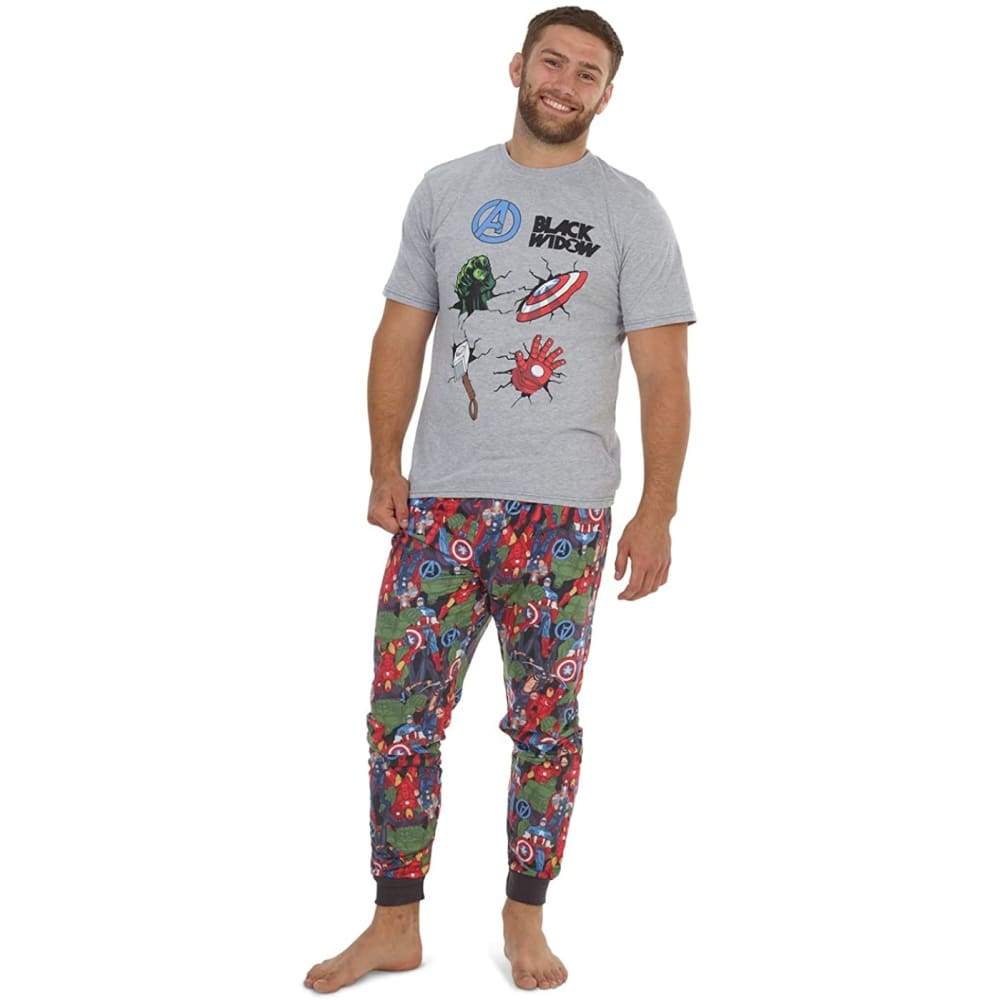 Marvel Mens Pyjama with Short Sleeve top and Long Trousers,super Soft Cotton Pyjama Marvel £18.95