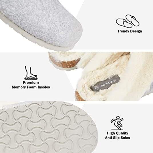 Dunlop Comfy Memory Foam Indoor Outdoor Super Soft Fluffy Slippers for Women Slippers Dunlop £15.45