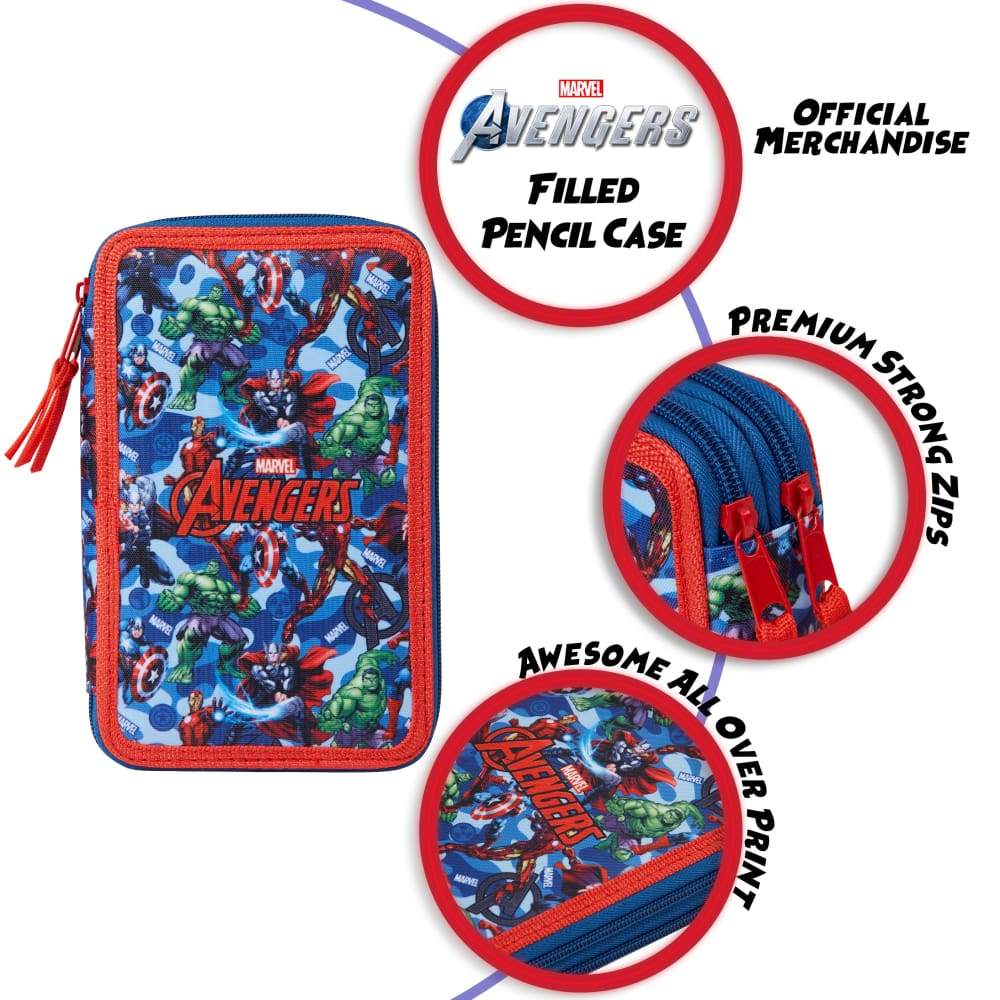 Marvel Large Filled Pencil Cases with Avengers Stationary Supplies for Boys Pencil Case Avengers £12.49