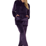 CityComfort Womens Pyjamas, Warm Fleece Hooded Pyjamas for Women Sets