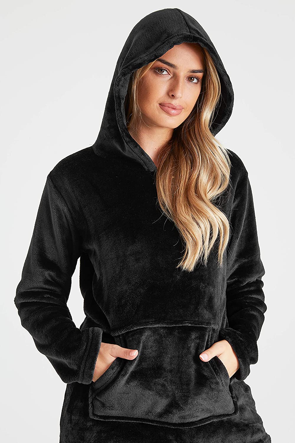 CityComfort Womens Pyjamas, Warm Fleece Hooded Pyjamas for Women Sets