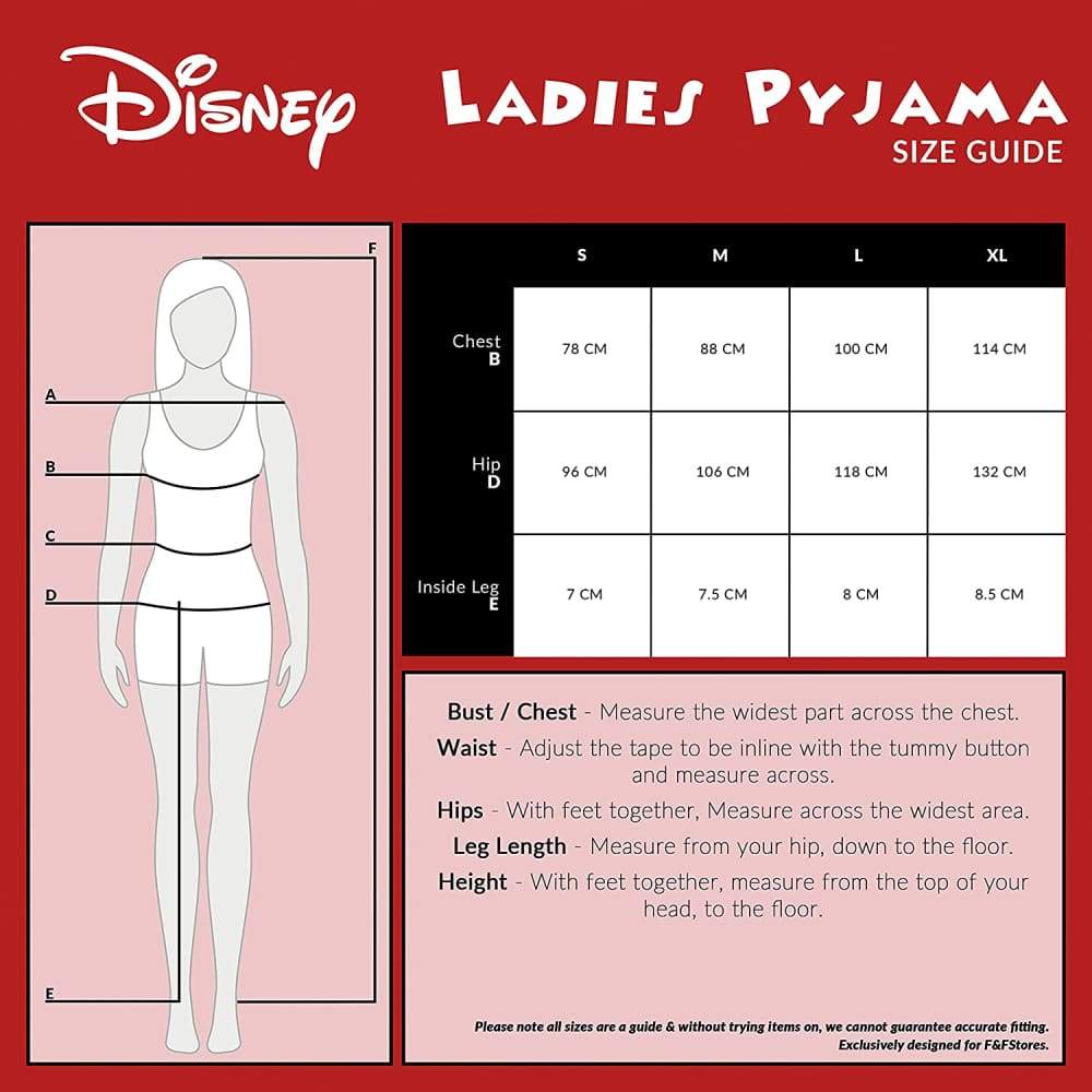 Disney Mickey Mouse Lounge Wear Womens Set 100% Cotton Pyjamas Pyjama Disney £10.99