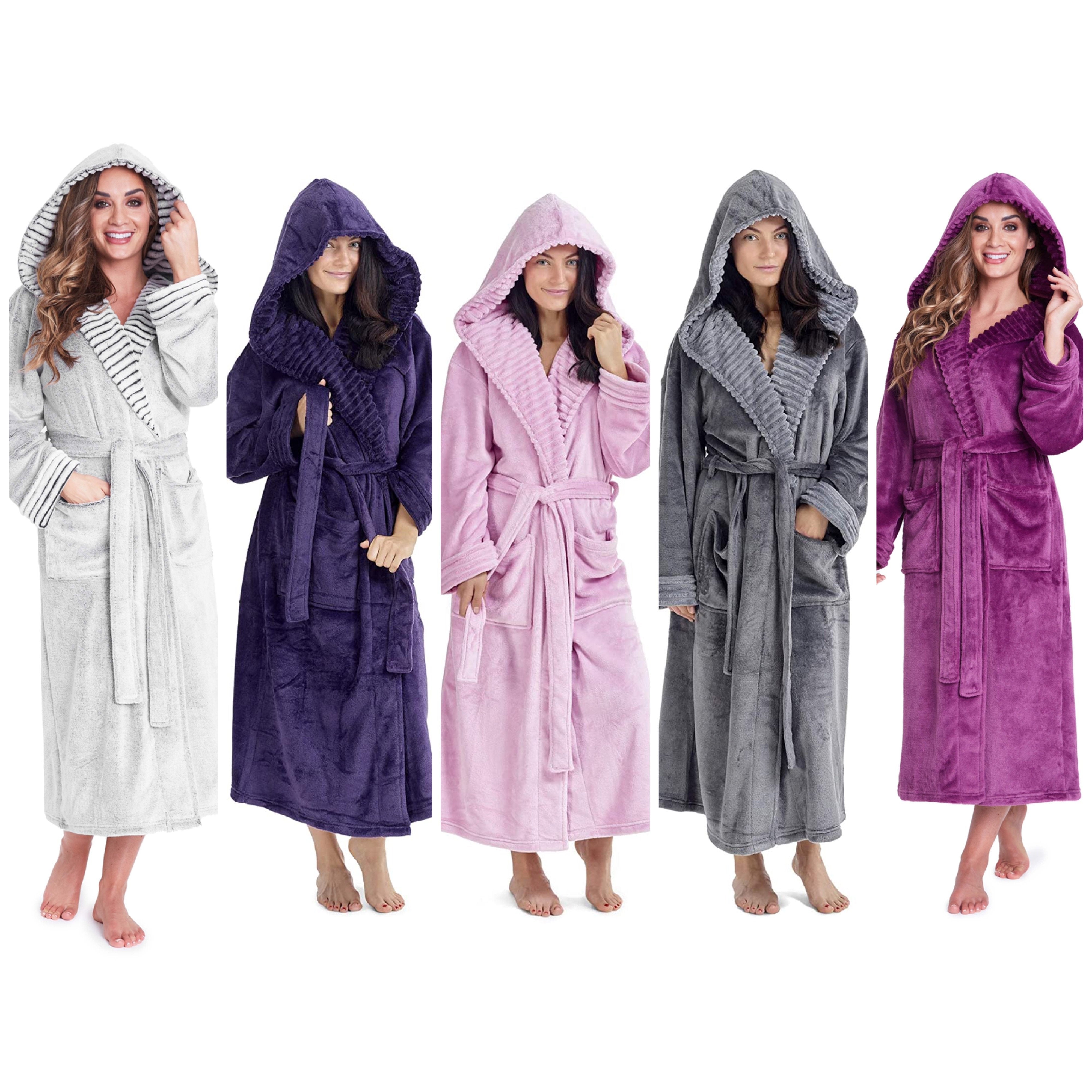 Citycomfort Fluffy Super Soft Hooded Dressing Gown for Women Get Trend Citycomfort Fluffy Super Soft Hooded Dressing Gown for Women Get Trend