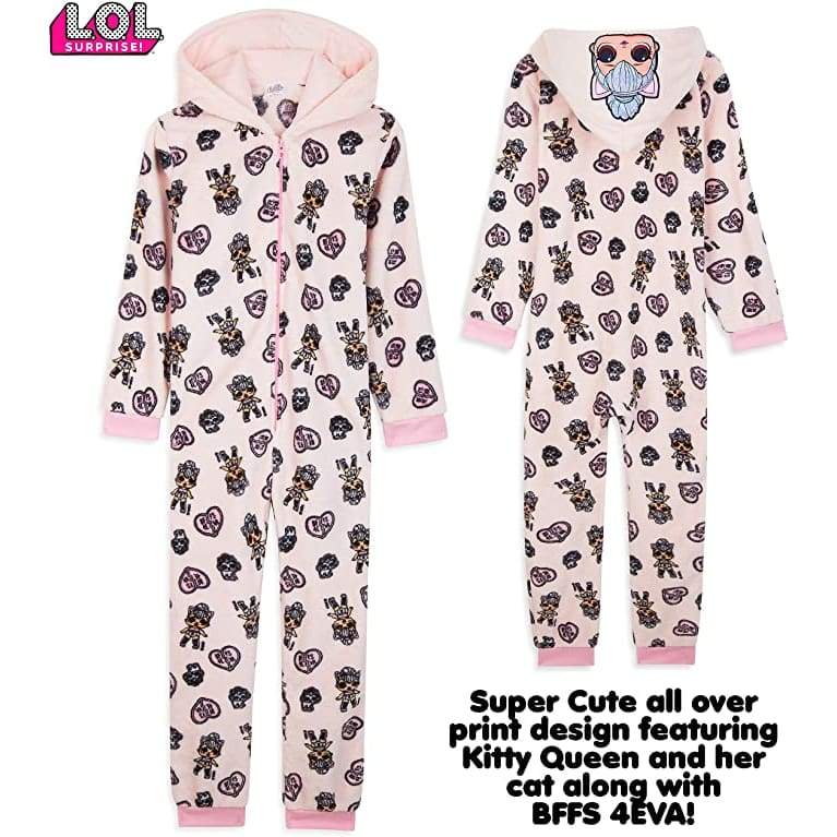 L.o.l. Surprise! Onesies Pj Jumpsuit with Kitty Queen Lol Dolls for Children Girls Onesie Lol Surprise! £15.49