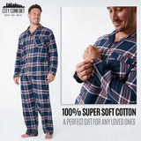 CityComfort Mens Pyjamas Set, Tartan Brushed Cotton Pyjamas - Get Trend
