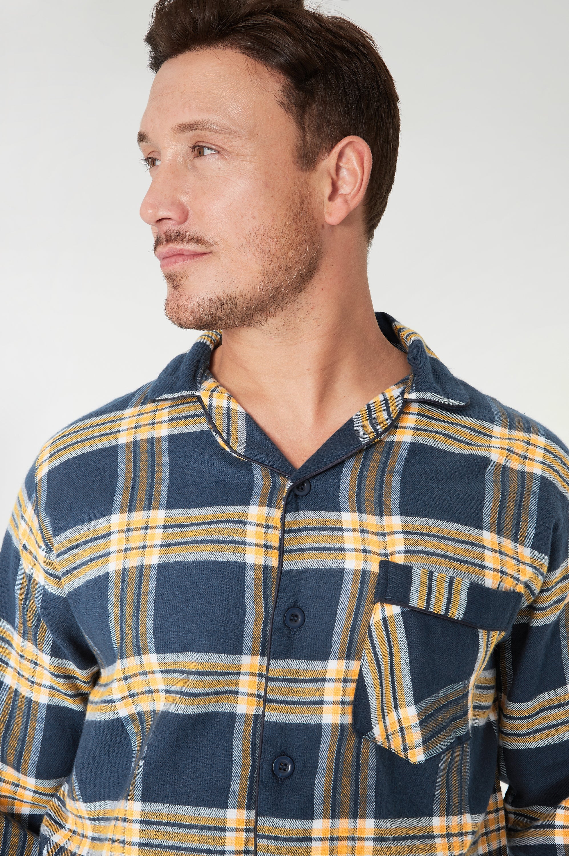 CityComfort Mens Pyjamas Set, Tartan Brushed Cotton Pyjamas - Get Trend