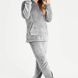 CityComfort Womens Pyjamas, Warm Fleece Hooded Pyjamas for Women Sets