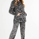 CityComfort Womens Pyjamas, Warm Fleece Hooded Pyjamas for Women Sets