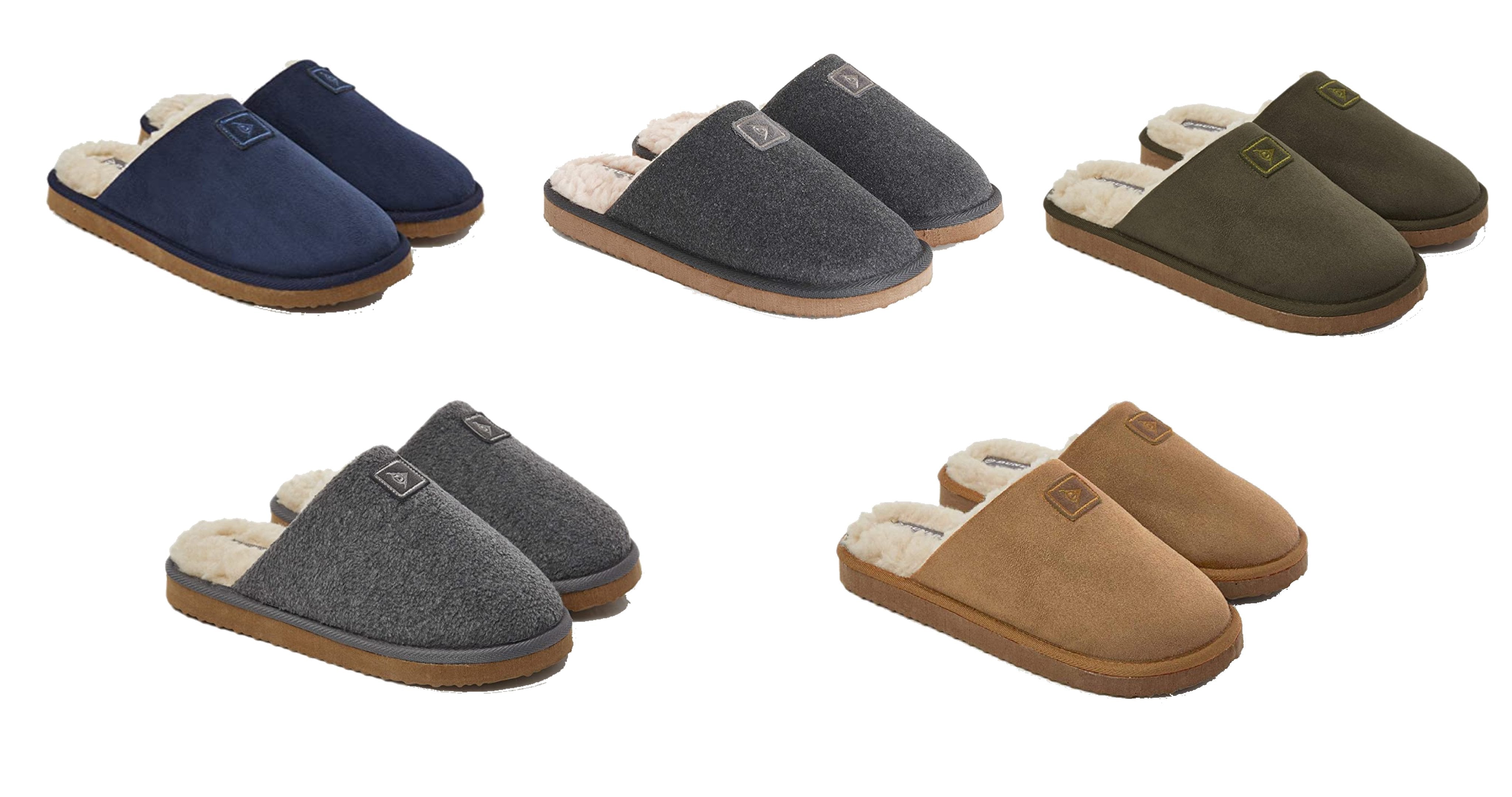 Vionic Mens Alfons Leather Faux Fur Lined Slipper Shoes