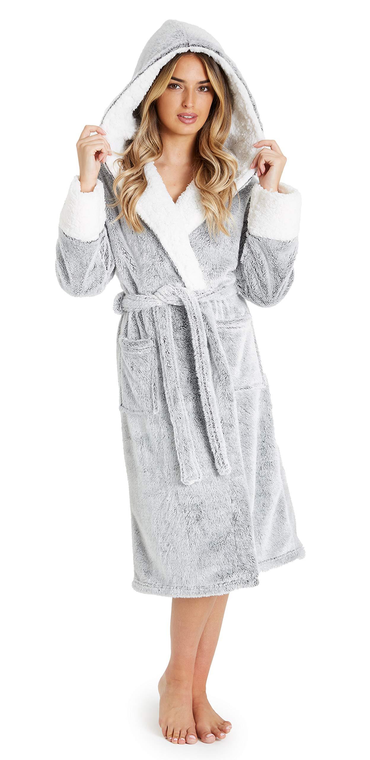 CityComfort Super Soft Fleece Hooded Dressing Gown for Women Get Trend CityComfort Super Soft Fleece Hooded Dressing Gown for Women Get Trend