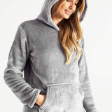CityComfort Womens Pyjamas, Warm Fleece Hooded Pyjamas for Women Sets