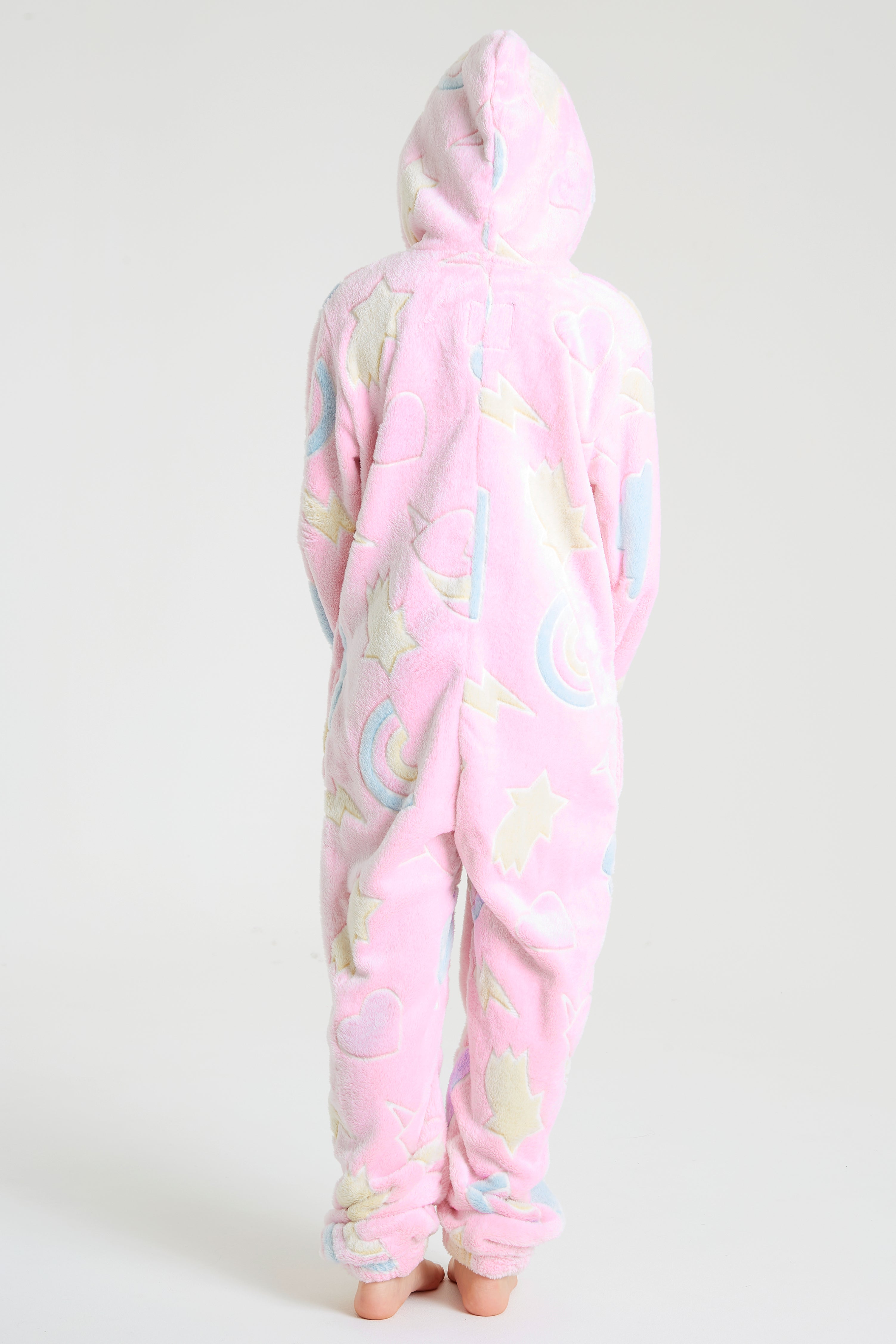 CityComfort Glow in The Dark Onesie Kids Onesies for Girls Rainbow Unicorn Pyjamas - Get Trend