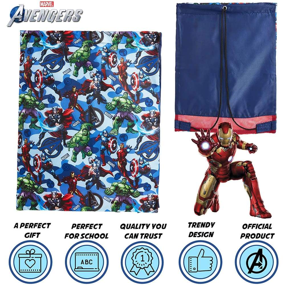 Marvel Avengers Drawstring Bags,captain America Iron Man Hulk Thor Gifts for Boys Teens Backpack Cerda Artesania £6.99 Save 30%