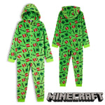 Minecraft Onesie for Boys, Kids Pyjamas All in One, Children Pj Jumpsuit, Super Soft Hooded Onesies - Get Trend