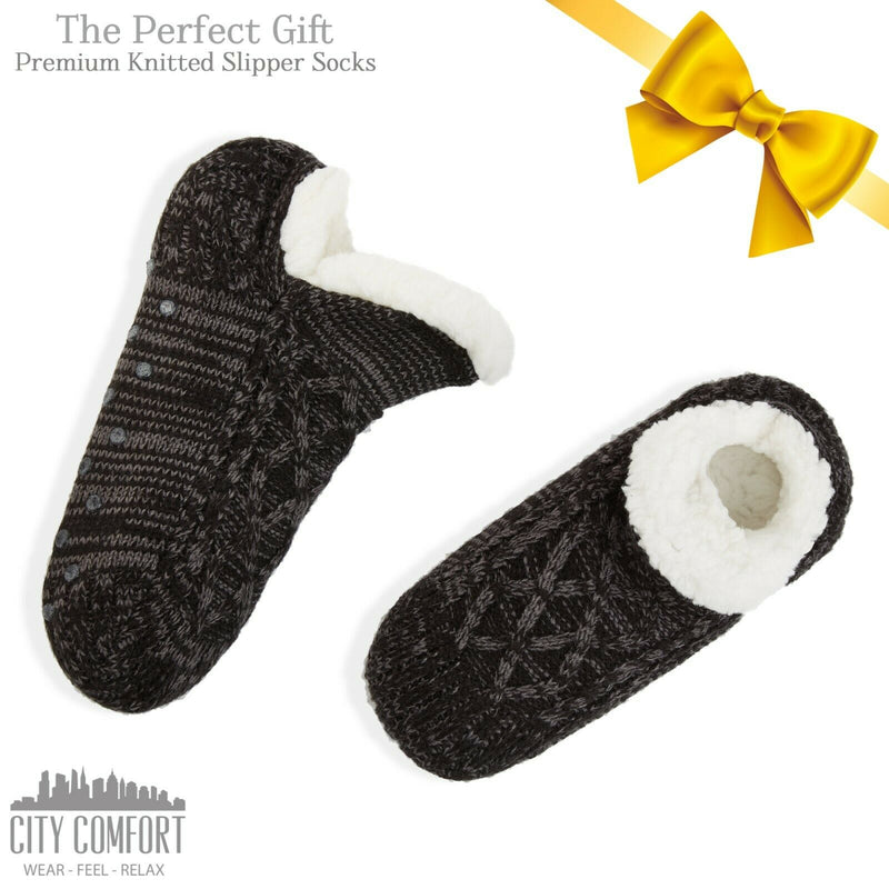Citycomfort Fluffy Socks For Men And Women,Size 5-8,Non Slip Knitted Slipper - Get Trend