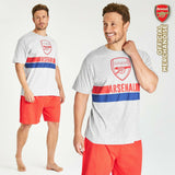 Arsenal F.C. Mens Pyjamas, Official Merchandise, Short PJs, Football Nightwear - Get Trend
