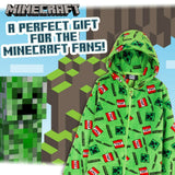 Minecraft Onesie for Boys, Kids Pyjamas All in One, Children Pj Jumpsuit, Super Soft Hooded Onesies - Get Trend