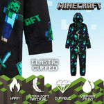 Minecraft Onesie for Boys, Kids Pyjamas, Soft Hooded Gaming Sleepsuit Sleepwear - Get Trend