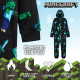 Minecraft Onesie for Boys, Kids Pyjamas, Soft Hooded Gaming Sleepsuit Sleepwear - Get Trend