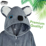 CityComfort Koala Onesie Fleece Pyjamas Jumpsuit for Kids Children - Get Trend