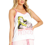 Disney Ladies Pyjamas Set, Cami Top & Sleep Shorts Sleeping Beauty Women PJs - Get Trend