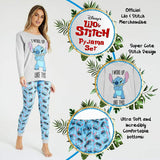 Disney Lilo & Stitch Ladies Pyjama Ser - Long Sleeve Top & Leggings - Get Trend