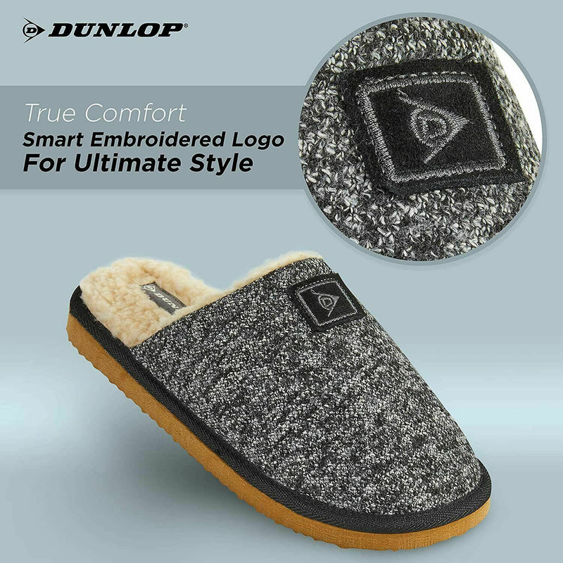 Dunlop Comfy Memory Foam Slippers with Rubber Sole Anti Slip for Men - Get Trend