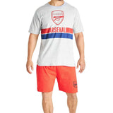 Arsenal F.C. Mens Pyjamas, Official Merchandise, Short PJs, Football Nightwear - Get Trend