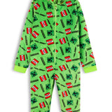 Minecraft Onesie for Boys, Kids Pyjamas All in One, Children Pj Jumpsuit, Super Soft Hooded Onesies - Get Trend