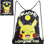 Pokemon Drawstring, Gym, Lightweight Black Bag, Glow in the Dark Kids Adults - Get Trend