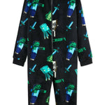 Minecraft Onesie for Boys, Kids Pyjamas, Soft Hooded Gaming Sleepsuit Sleepwear - Get Trend