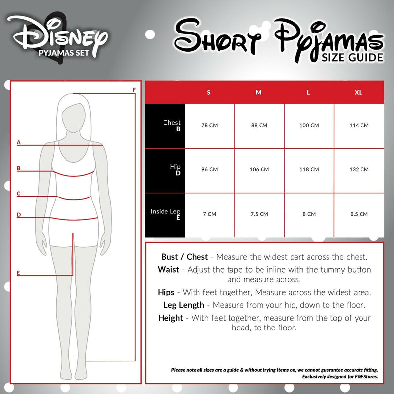 Disney Pyjamas Women, Short PJs Women Set, Disney Gifts for Women - Get Trend