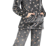 CityComfort Womens Pyjamas, Warm Fleece Hooded Pyjamas for Women Sets