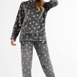 CityComfort Womens Pyjamas, Warm Fleece Hooded Pyjamas for Women Sets