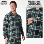 CityComfort Mens Pyjamas Set, Tartan Brushed Cotton Pyjamas - Get Trend