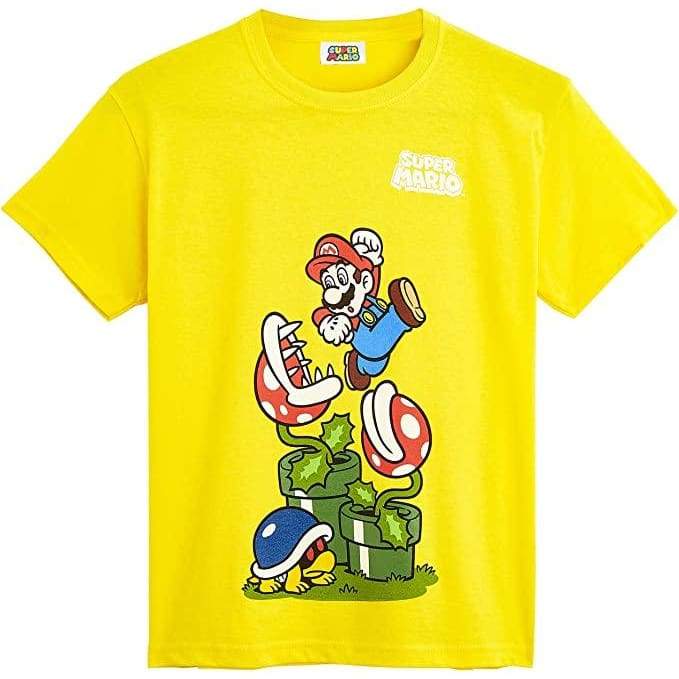 Super Mario T Shirt Fun Graphic 100% Cotton Short Sleeve Boys