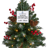 DECO EXPRESS Artificial Christmas Tree,with Metal Stand - Desk Ornaments - (0.5 M)