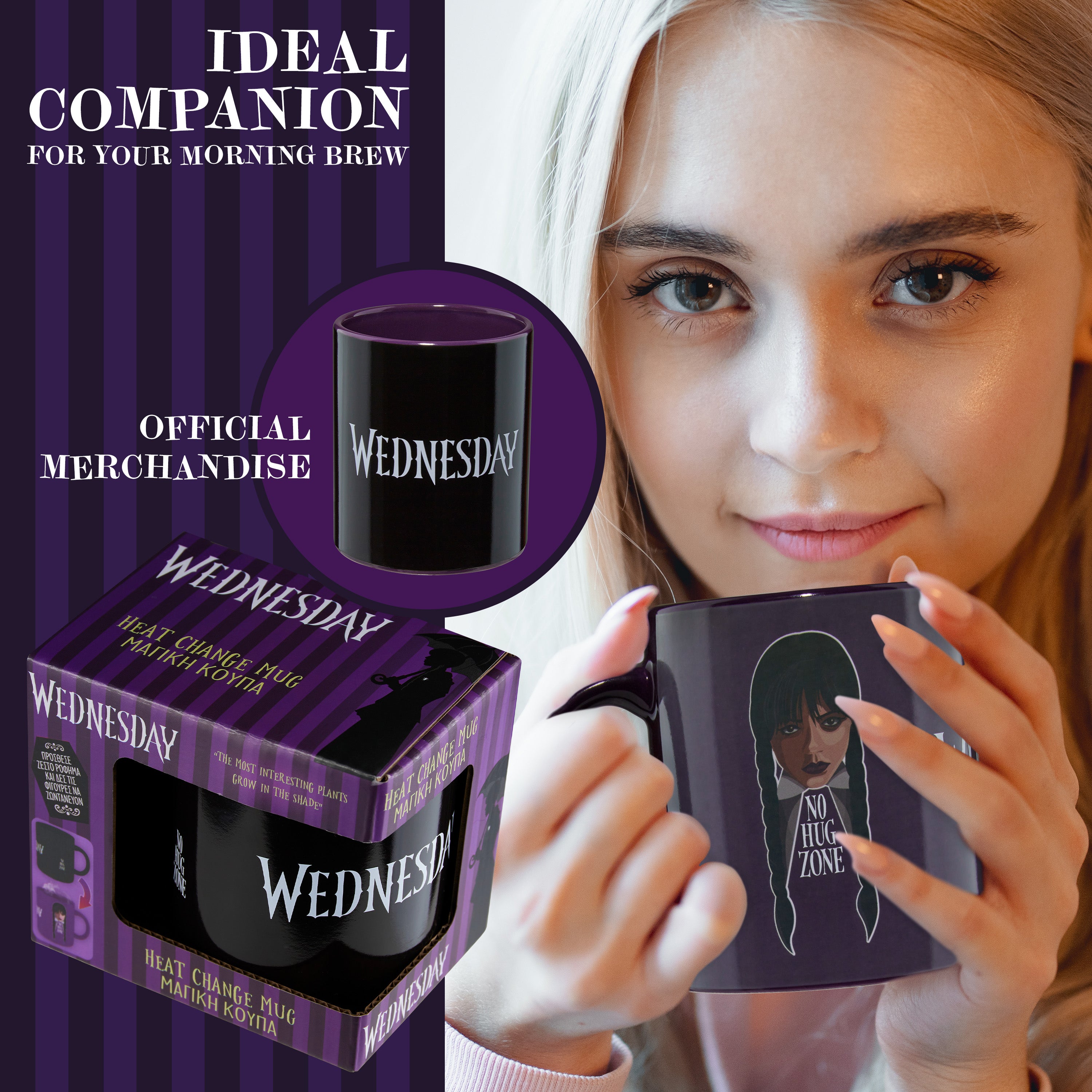 Wednesday Coffee Mug for Women & Teens - 320ml Ceramic Heat Colour Changing Mug - Get Trend