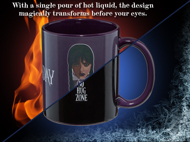 Wednesday Coffee Mug for Women & Teens - 320ml Ceramic Heat Colour Changing Mug - Get Trend