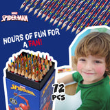 Marvel Colouring Pencils for Kids, 72 Pencils Colouring Box - Spiderman - Get Trend