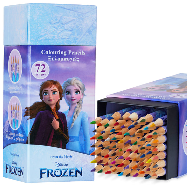 Disney Colouring Pencils for Kids, 72 Pencils Colouring Box - Frozen - Get Trend