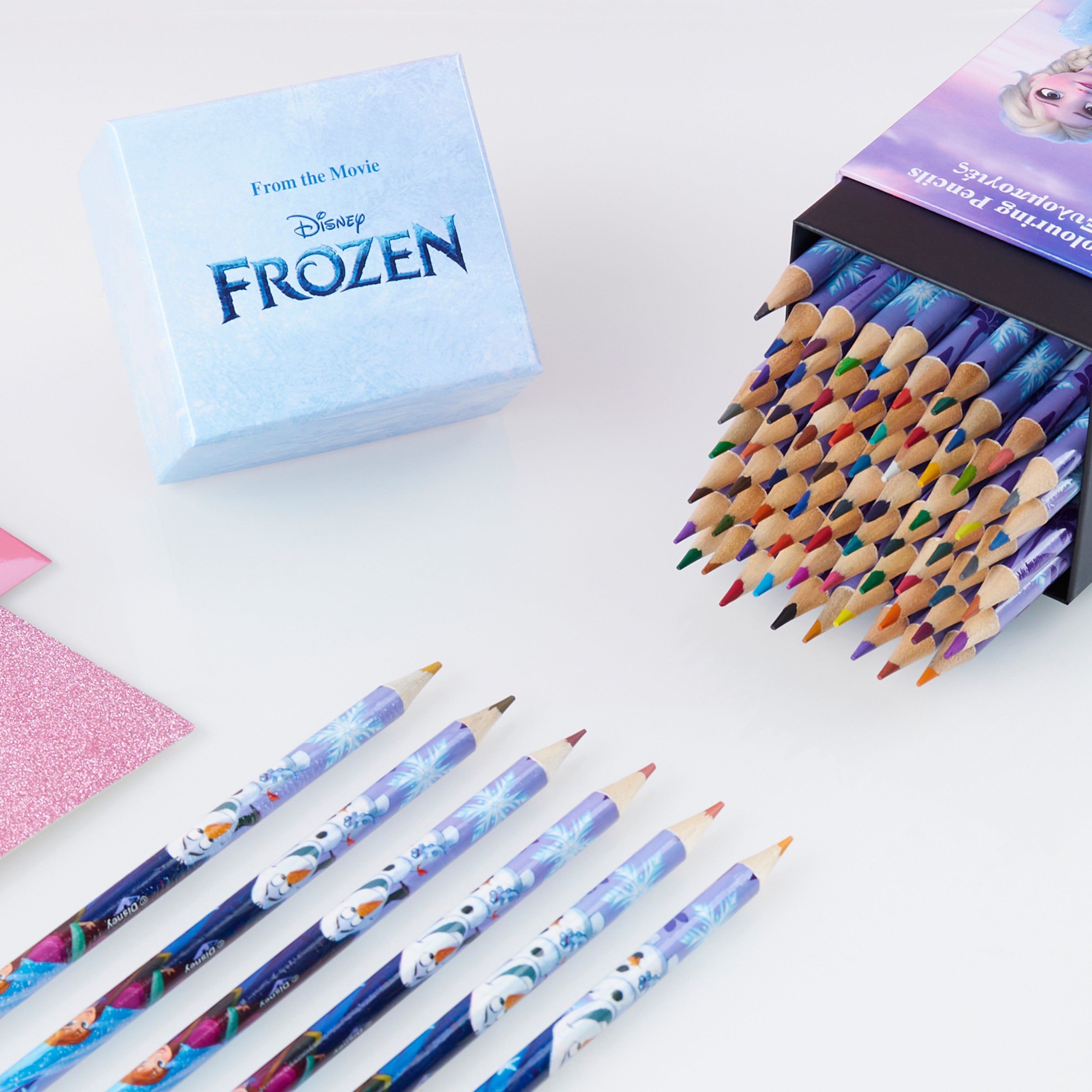 Disney Colouring Pencils for Kids, 72 Pencils Colouring Box - Frozen - Get Trend