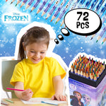 Disney Colouring Pencils for Kids, 72 Pencils Colouring Box - Frozen - Get Trend