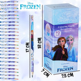 Disney Colouring Pencils for Kids, 72 Pencils Colouring Box - Frozen - Get Trend