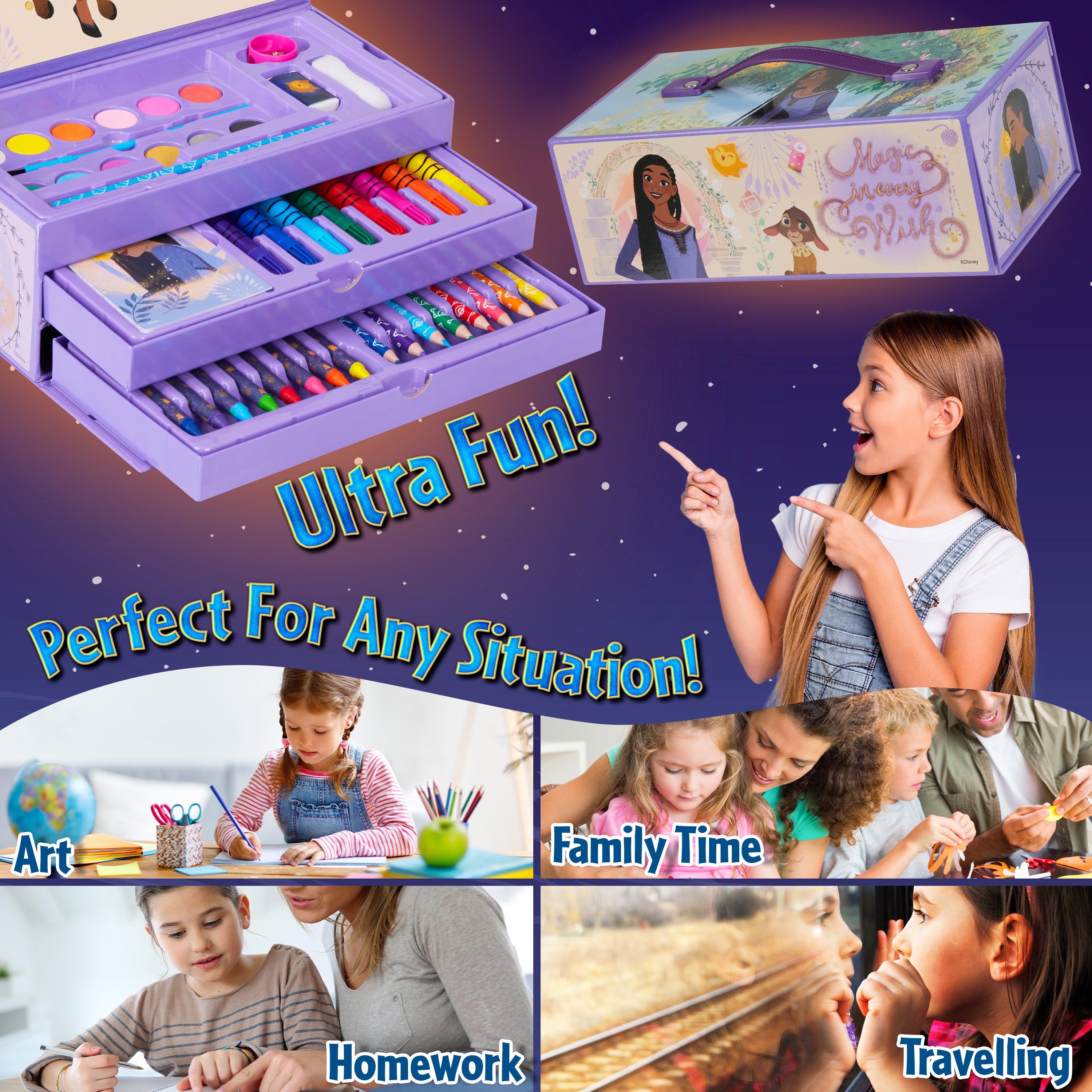 Disney Kids Painting Sets Art Supply Sets  - WISH - Get Trend