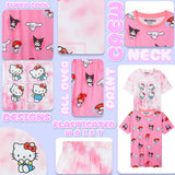 Get Trend PJs for Girls Teenagers 2 Pack of Short Pyjamas Lounge Set Soft Comfy Nightwear Sleepwear Lounge Wear Gifts for Girls - Get Trend