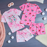 Get Trend PJs for Girls Teenagers 2 Pack of Short Pyjamas Lounge Set Soft Comfy Nightwear Sleepwear Lounge Wear Gifts for Girls - Get Trend