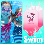 Hello Kitty Girls Swimming Costume One Piece Kawaii Swimsuit Kids Teens Comfortable Stretchy Swimwear for Beach Pool Holiday - Get Trend