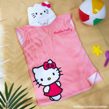 Hello Kitty Bath Towel with Hood for Kids Absorbent Kawaii Changing Robe Poncho Towel for Swimming Beach Towel Cinnamoroll Kuromi Holiday Essentials (Pink Poncho Hello Kitty, 4-14 Years) - Get Trend
