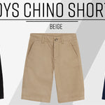 Boys' Chino Shorts,  Knee Length Boys Shorts with Adjustable Waist - Get Trend